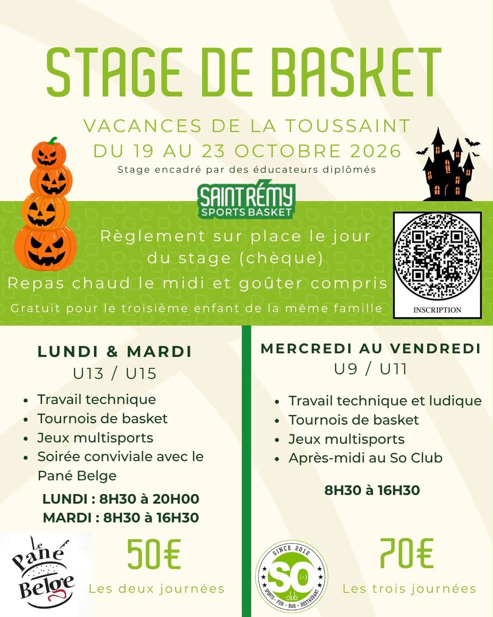 Stage de basket - Vacances de la Toussaint